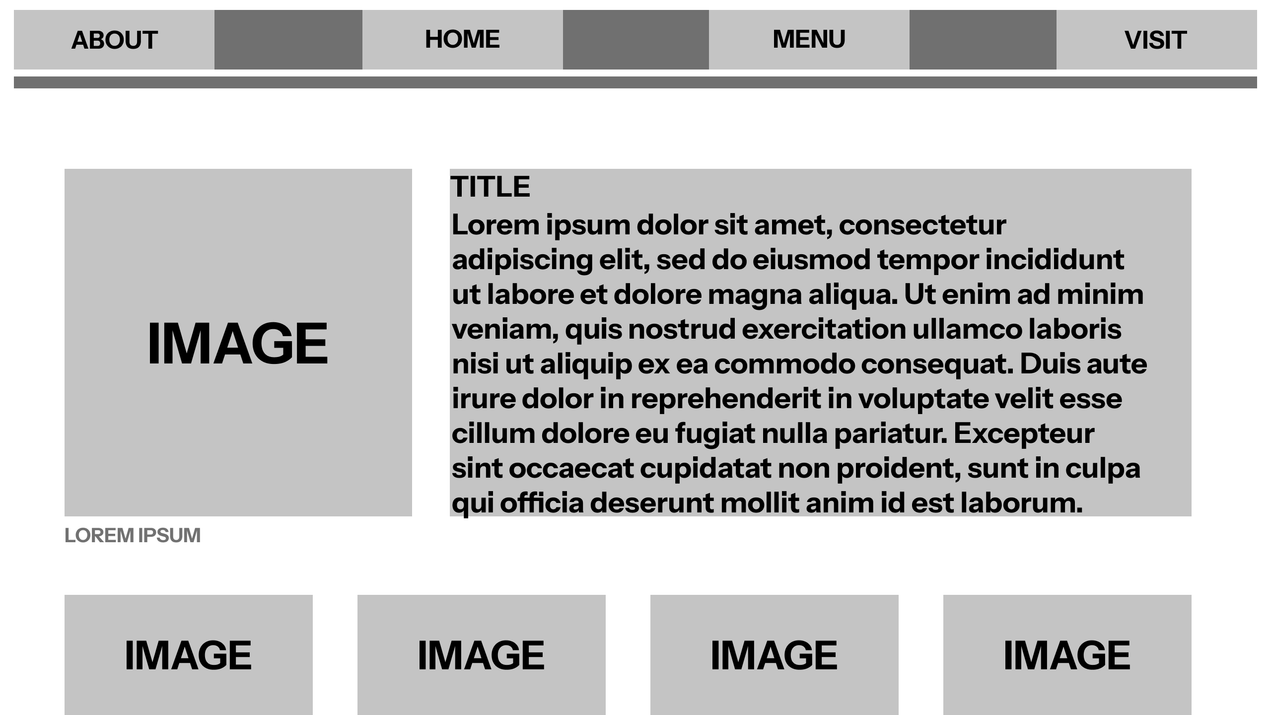 About Page Low Fidelity